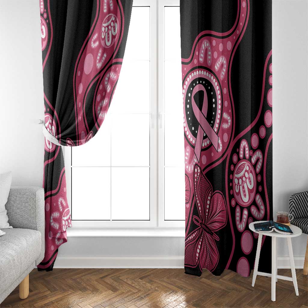 Australia Indigenous Window Curtain Breast Cancer Black Aboriginal Butterfly