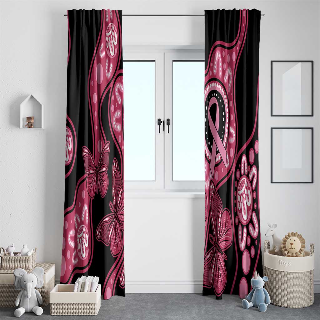 Australia Indigenous Window Curtain Breast Cancer Black Aboriginal Butterfly