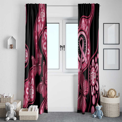 Australia Indigenous Window Curtain Breast Cancer Black Aboriginal Butterfly