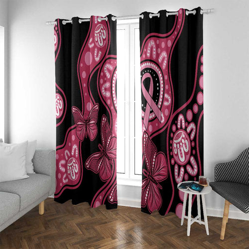 Australia Indigenous Window Curtain Breast Cancer Black Aboriginal Butterfly