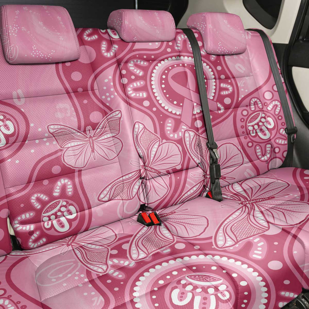 Australia Indigenous Back Car Seat Cover Breast Cancer Pink Aboriginal Butterfly