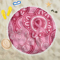 Australia Indigenous Beach Blanket Breast Cancer Pink Aboriginal Butterfly