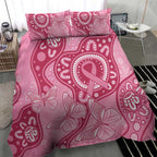 Australia Indigenous Bedding Set Breast Cancer Pink Aboriginal Butterfly