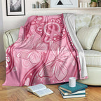 Australia Indigenous Blanket Breast Cancer Pink Aboriginal Butterfly