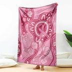 Australia Indigenous Blanket Breast Cancer Pink Aboriginal Butterfly