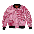 Australia Indigenous Bomber Jacket Breast Cancer Pink Aboriginal Butterfly