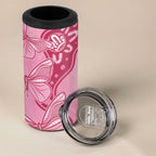 Australia Indigenous 4 in 1 Can Cooler Tumbler Breast Cancer Pink Aboriginal Butterfly