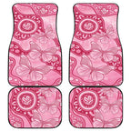 Australia Indigenous Car Mats Breast Cancer Pink Aboriginal Butterfly