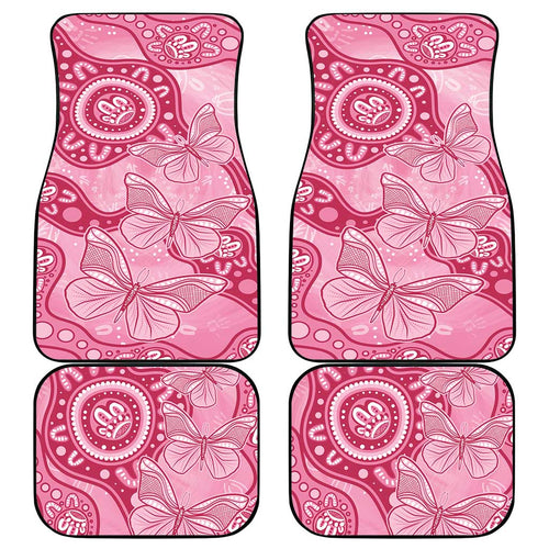 Australia Indigenous Car Mats Breast Cancer Pink Aboriginal Butterfly