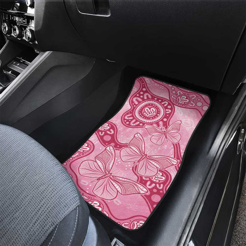 Australia Indigenous Car Mats Breast Cancer Pink Aboriginal Butterfly