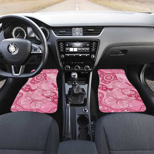Australia Indigenous Car Mats Breast Cancer Pink Aboriginal Butterfly