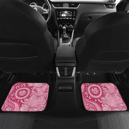 Australia Indigenous Car Mats Breast Cancer Pink Aboriginal Butterfly
