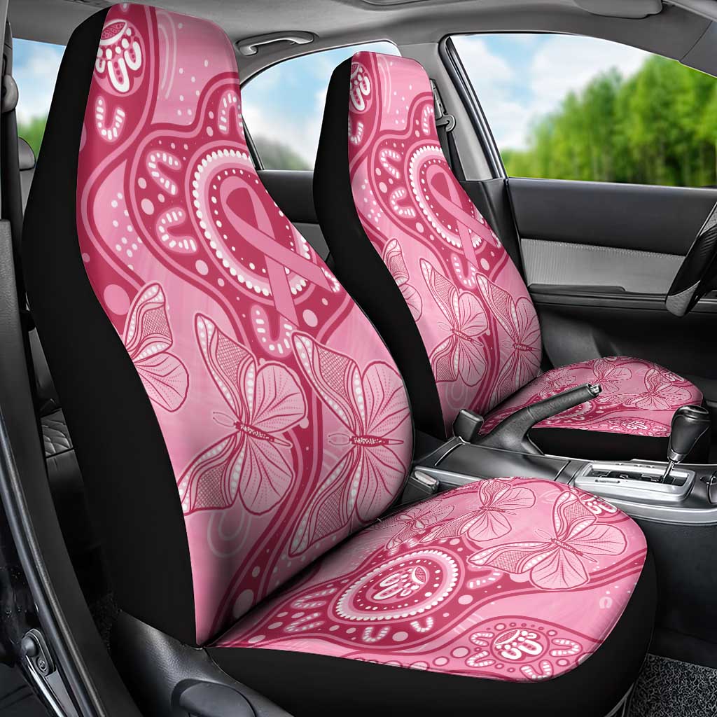 Australia Indigenous Car Seat Cover Breast Cancer Pink Aboriginal Butterfly