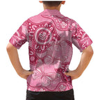 Australia Indigenous Family Matching Mermaid Dress and Hawaiian Shirt Breast Cancer Pink Aboriginal Butterfly