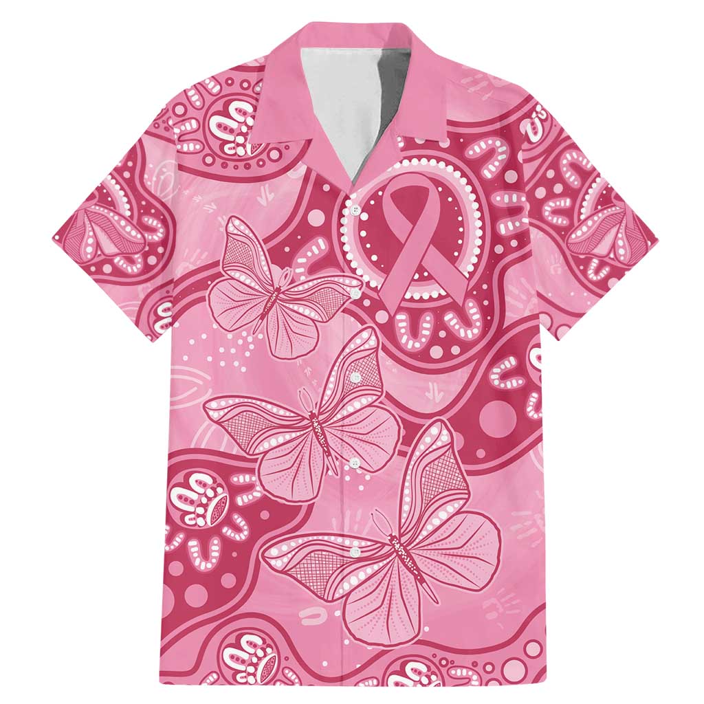 Australia Indigenous Family Matching Mermaid Dress and Hawaiian Shirt Breast Cancer Pink Aboriginal Butterfly
