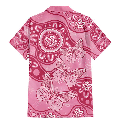 Australia Indigenous Family Matching Mermaid Dress and Hawaiian Shirt Breast Cancer Pink Aboriginal Butterfly