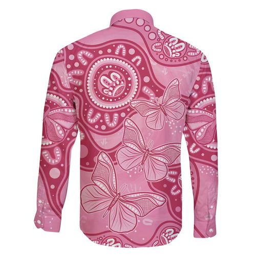 Australia Indigenous Family Matching Mermaid Dress and Hawaiian Shirt Breast Cancer Pink Aboriginal Butterfly
