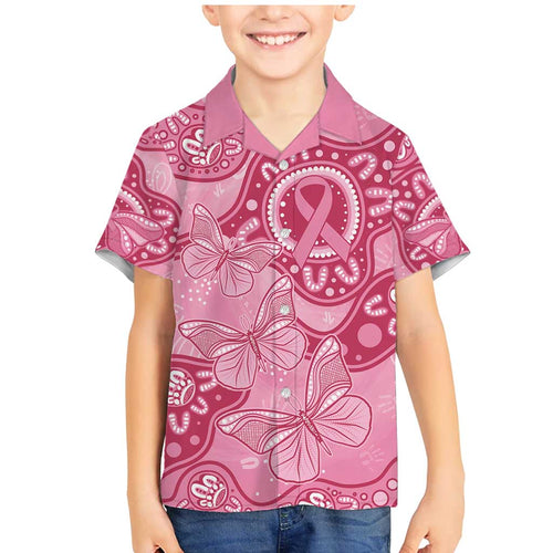 Australia Indigenous Family Matching Mermaid Dress and Hawaiian Shirt Breast Cancer Pink Aboriginal Butterfly