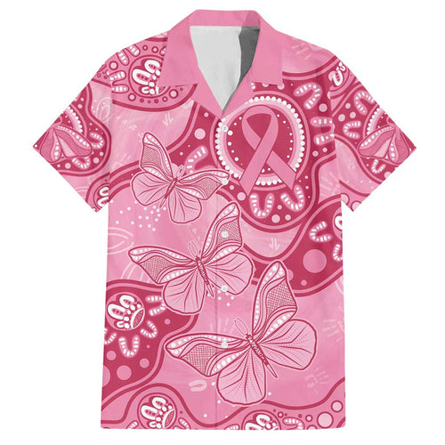 Australia Indigenous Family Matching Summer Maxi Dress and Hawaiian Shirt Breast Cancer Pink Aboriginal Butterfly