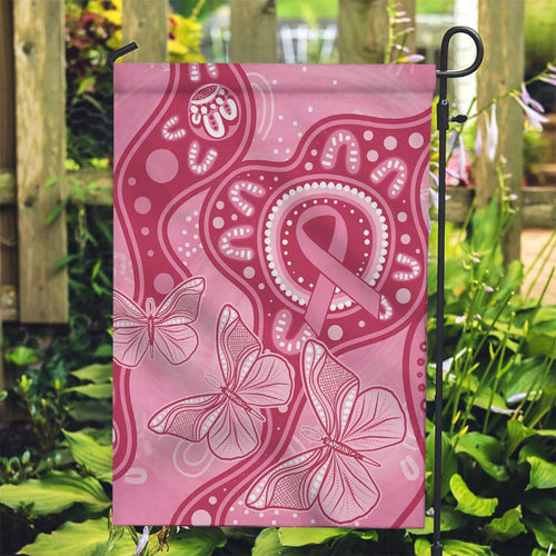 Australia Indigenous Garden Flag Breast Cancer Pink Aboriginal Butterfly