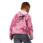 Australia Indigenous Kid Hoodie Breast Cancer Pink Aboriginal Butterfly