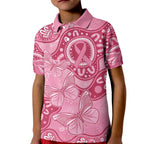 Australia Indigenous Kid Polo Shirt Breast Cancer Pink Aboriginal Butterfly