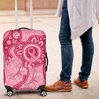 Australia Indigenous Luggage Cover Breast Cancer Pink Aboriginal Butterfly