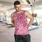 Australia Indigenous Men Tank Top Breast Cancer Pink Aboriginal Butterfly
