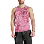 Australia Indigenous Men Tank Top Breast Cancer Pink Aboriginal Butterfly