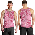 Australia Indigenous Men Tank Top Breast Cancer Pink Aboriginal Butterfly