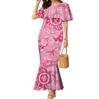 Australia Indigenous Mermaid Dress Breast Cancer Pink Aboriginal Butterfly