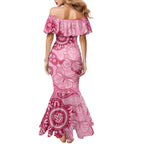 Australia Indigenous Mermaid Dress Breast Cancer Pink Aboriginal Butterfly