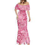Australia Indigenous Mermaid Dress Breast Cancer Pink Aboriginal Butterfly
