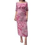 Australia Indigenous Puletasi Breast Cancer Pink Aboriginal Butterfly