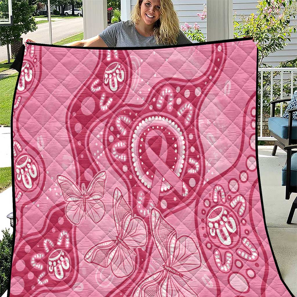 Australia Indigenous Quilt Breast Cancer Pink Aboriginal Butterfly