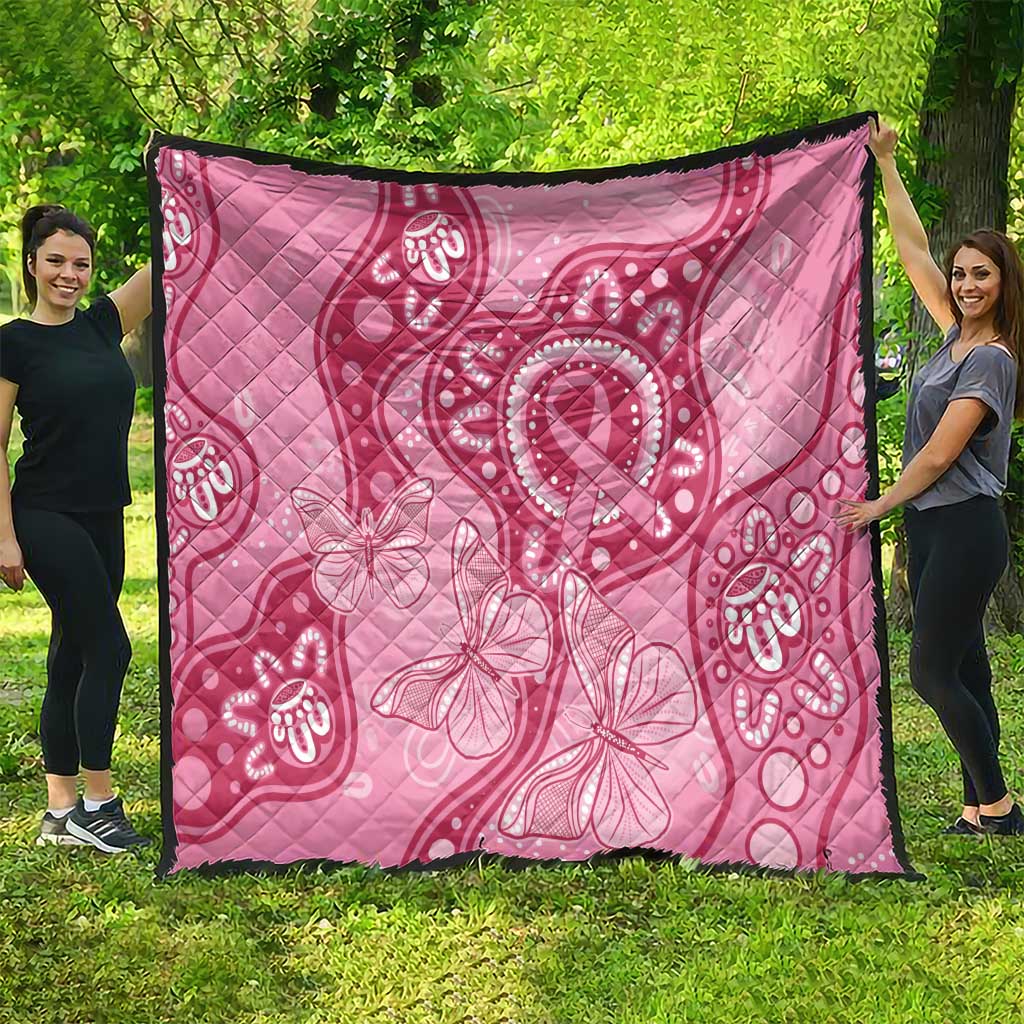 Australia Indigenous Quilt Breast Cancer Pink Aboriginal Butterfly