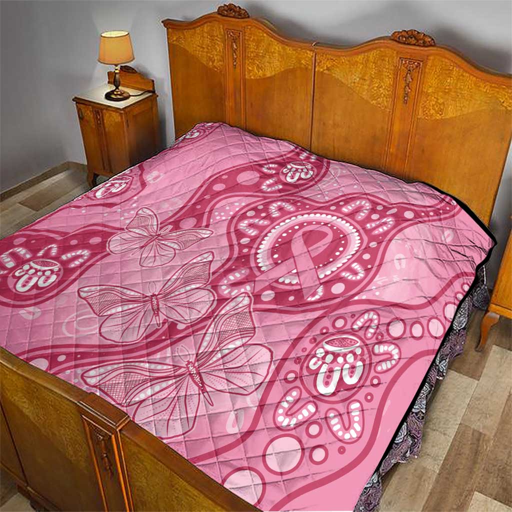 Australia Indigenous Quilt Breast Cancer Pink Aboriginal Butterfly