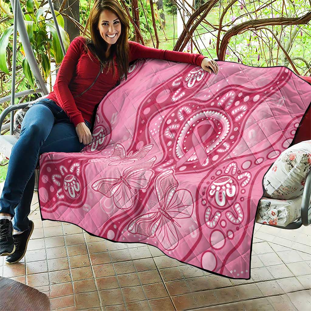 Australia Indigenous Quilt Breast Cancer Pink Aboriginal Butterfly