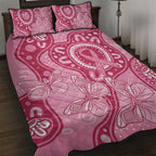 Australia Indigenous Quilt Bed Set Breast Cancer Pink Aboriginal Butterfly