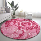 Australia Indigenous Round Carpet Breast Cancer Pink Aboriginal Butterfly