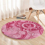 Australia Indigenous Round Carpet Breast Cancer Pink Aboriginal Butterfly