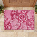 Australia Indigenous Rubber Doormat Breast Cancer Pink Aboriginal Butterfly