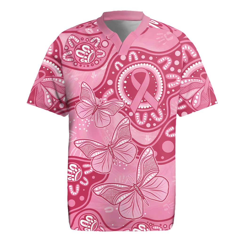Australia Indigenous Rugby Jersey Breast Cancer Pink Aboriginal Butterfly
