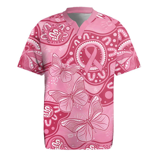 Australia Indigenous Rugby Jersey Breast Cancer Pink Aboriginal Butterfly