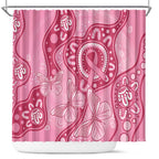 Australia Indigenous Shower Curtain Breast Cancer Pink Aboriginal Butterfly