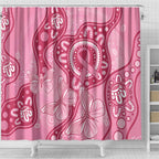 Australia Indigenous Shower Curtain Breast Cancer Pink Aboriginal Butterfly