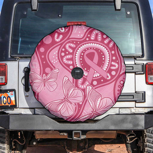 Australia Indigenous Spare Tire Cover Breast Cancer Pink Aboriginal Butterfly