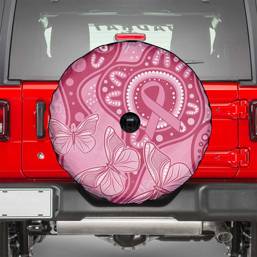 Australia Indigenous Spare Tire Cover Breast Cancer Pink Aboriginal Butterfly