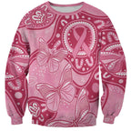 Australia Indigenous Sweatshirt Breast Cancer Pink Aboriginal Butterfly