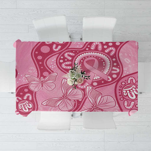 Australia Indigenous Tablecloth Breast Cancer Pink Aboriginal Butterfly